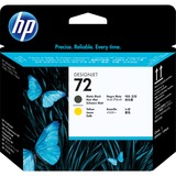 HP 72 printhoved Inkjet, Skrivehovedet HP Designjet T610, T620, T770, T1100, T1200, HP Designjet T1200 HD, HP Designjet T2300 eMFP, HP..., Inkjet, Mat sort, Gul, C9384A, 28 mm, 143 mm