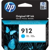 HP 912 Original Ink-blækpatron, cyan cyan, Standard udbytte, Pigmentbaseret blæk, 2,93 ml, 315 Sider, 315 Sider, 1 stk
