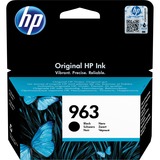 HP 963 Original Ink-blækpatron, sort sort, Standard udbytte, Pigmentbaseret blæk, 24,09 ml, 1000 Sider, 1 stk