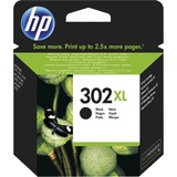 HP Original 302XL-blækpatron med høj kapacitet, sort Sort, sort, Højt (XL) udbytte, Pigmentbaseret blæk, 8,5 ml, 430 Sider, 1 stk