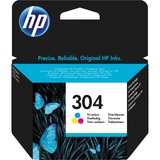 HP Original 304-blækpatron, trefarvet trefarvet, Standard udbytte, Farvebaseret blæk, 2 ml, 100 Sider, 1 stk