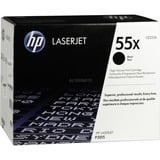 HP Original 55X LaserJet-tonerpatron med høj kapacitet, sort Sort, sort, 12500 Sider, Sort, 1 stk, Detail