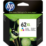 HP Original 62XL-blækpatron med høj kapacitet, trefarvet trefarvet, Højt (XL) udbytte, Farvebaseret blæk, 11,5 ml, 415 Sider, 1 stk