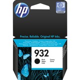 HP Original 932-blækpatron, sort sort, Standard udbytte, Pigmentbaseret blæk, 8,5 ml, 400 Sider, 1 stk