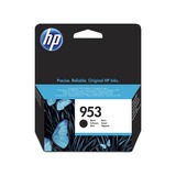 HP Original 953-blækpatron, sort sort, Standard udbytte, Pigmentbaseret blæk, 20 ml, 900 Sider, 1 stk, Enkelt pakke