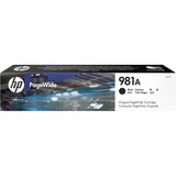 HP Original 981A PageWide-patron, sort, Blæk sort, Standard udbytte, Pigmentbaseret blæk, 69 ml, 6000 Sider, 1 stk