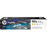 HP Original 981X PageWide-patron med høj kapacitet, gul, Blæk gul, Højt (XL) udbytte, Pigmentbaseret blæk, 114 ml, 10000 Sider, 1 stk