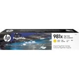 HP Original 981X PageWide-patron med høj kapacitet, gul, Blæk gul, Højt (XL) udbytte, Pigmentbaseret blæk, 114 ml, 10000 Sider, 1 stk