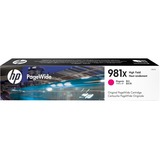 HP Original 981X PageWide-patron med høj kapacitet, magenta, Blæk magenta, Højt (XL) udbytte, Pigmentbaseret blæk, 114,5 ml, 10000 Sider, 1 stk