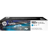 HP Original 981Y PageWide-patron med ekstra høj kapacitet, cyan, Blæk cyan, Ekstra (Super) højt udbytte, Pigmentbaseret blæk, 185 ml, 16000 Sider, 1 stk
