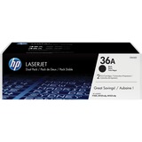 HP Originale 36A LaserJet-tonerpatroner, sort, 2-pak sort, 2-pak, 4000 Sider, Sort, 2 stk