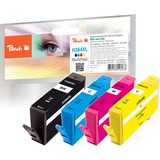 Peach PI300-370 blækpatron 4 stk Højt (XL) udbytte Sort, Blå, Magenta, Gul Højt (XL) udbytte, Pigmentbaseret blæk, Farvebaseret blæk, 4 stk, Multipakke