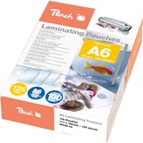 Peach PP525-04 plastlomme 100 stk, Film Transparent, Blank, A6, 0,125 mm, 100 stk