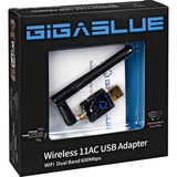 GigaBlue WLAN 600 Mbps 600 Mbit/s, Wi-Fi-adapter Sort, Ledningsført, USB, WLAN, Wi-Fi 4 (802.11n), 600 Mbit/s, Sort