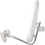 TechniSat DigiDish 45 10.7 - 12.75GHz Hvid satellitantenne, Parabol Hvid, 10,7 - 12,75 GHz, 950 - 1950 / 1100 - 2150, 32,2 dBi, 45 cm, Hvid, Aluminium