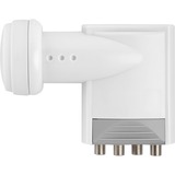 goobay SAT Universal Quattro 0.1dB Low Noise Block downconverter (LNB) 10,6 - 12,75 GHz Hvid Hvid/grå, F, 200 mA, 4 cm, 61 mm, 133,9 mm, 131,1 mm