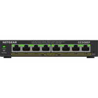 Netgear GS308EP Administreret L2/L3 Gigabit Ethernet (10/100/1000) Strøm over Ethernet (PoE) Sort, Switch Sort, Administreret, L2/L3, Gigabit Ethernet (10/100/1000), Fuld duplex, Strøm over Ethernet (PoE)