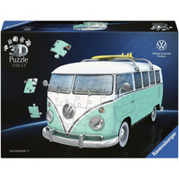 Ravensburger 3D Puzzle Iconics: Volkswagen T1 - Chrome Edition, Puslespil 