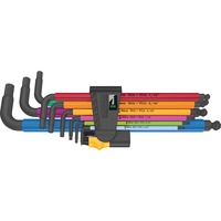 Wera 950/9 Hex-Plus Multicolour Imperial 2 vinkelnøglesæt, Skruetrækker Sort