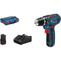 Bosch GSR 10,8-2-LI Professional 950 g Sort, Blå, Bore-/ skruemaskine Blå/Sort, 8-2-LI Professional, Pistolgreb boremaskine, Sort, Blå, 1 cm, 1,9 cm, 1 cm, 1 mm