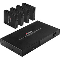Lindy 4-port HDMI 4K60 splitter extender, HDMI splitter Sort