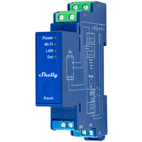 Shelly Pro Dimmer 0/1-10V PM, Lysdæmper Blå
