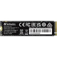 Verbatim Vi5000 1 TB M.2 PCI Express 4.0 NVMe 3D NAND, Solid state-drev 1 TB, M.2, 5000 MB/s