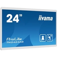 iiyama TW2424AS-W1 computerskærm 60,5 cm (23.8") 1920 x 1080 pixel 4K Ultra HD Berøringsskærm Sort, Offentlig visning Hvid, 60,5 cm (23.8"), 1920 x 1080 pixel, 4K Ultra HD, 14 ms, Sort