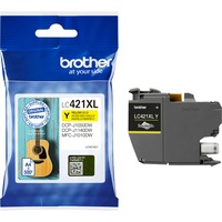 Brother LC421XLY blækpatron 1 stk Original Gul Gul, 1 stk, 500 Sider, Enkelt pakke