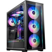 DeepCool Matrexx 70 ADD-RGB 3F Midi Tower Sort, Towerkabinet Sort, Midi Tower, PC, Sort, ATX, EATX, micro ATX, Mini-ITX, Syntetisk ABS, SPCC, Hærdet glas, Spil