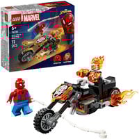 LEGO Marvel Super Heroes Spider-Man vs. Ghost Rider på sin motorcykel, Bygge legetøj 