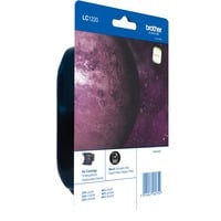 Brother LC1220BK blækpatron 1 stk Original Sort Sort, 1 stk, 300 Sider, Enkelt pakke, Detail