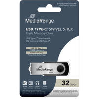 MediaRange USB Type-C 32 GB, USB-stik Sort/Sølv