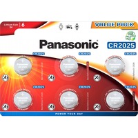 Panasonic CR2025 P 6-BL Panasonic Engangsbatteri Lithium Engangsbatteri, CR2025, Lithium, 3 V, 6 stk, 140 mAh