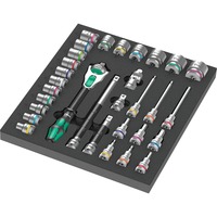 Wera Skumindsats 8000 C Zyklop 1/2" Knarre sæt 1, 31 dele, Værktøjssæt Sort/grå