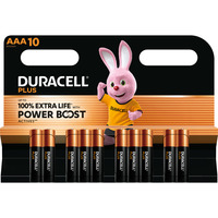 Duracell Plus Engangsbatteri AAA Alkaline Engangsbatteri, AAA, Alkaline, 10 stk, 164 mm, 11 mm