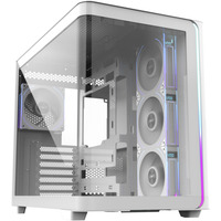 FSP M580-WP Midi Tower Hvid, Towerkabinet Hvid, Midi Tower, PC, Hvid, ATX, micro ATX, Mini-ITX, Glas, SPCC, 16 cm