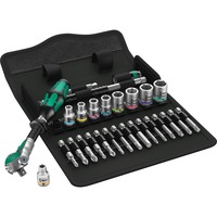 Wera 8100 SA 9 Zyklop Speed-skraldesæt, tommer, 1/4", Værktøjssæt Sort/Grøn
