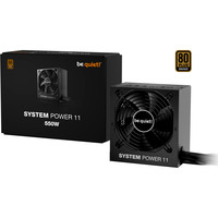 be quiet! System Power 11 550W enhed til strømforsyning 20+4 pin ATX ATX Sort, PC strømforsyning Sort, 550 W, 200 - 240 V, 50 Hz, 4 A, 120 W, 550 W