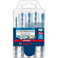 Bosch 2 608 900 585 borehoved Boresæt 5 stk, Drill bit sæt Boremaskine, Boresæt, Beton, Plast, Blød sten, Blødt træ, Stål, Sekskantet skaft, 15 mm, 73 mm