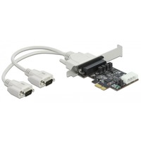 DeLOCK 89909 interface-kort/adapter Intern Seriel, Interface card PCIe, Seriel, Lavprofil, RS-232, Sort, 230,4 Kbit/s