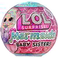 MGA Entertainment Mermaids! Baby Sisters with Color Tails, Spil figur L.O.L. Surprise! Mermaids! Baby Sisters with Color Tails, Minidukke, Hunstik, 4 År, Dreng/Pige, Flerfarvet