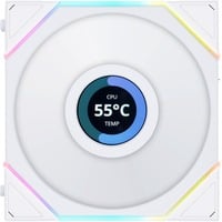 Lian Li Li UNI FAN TL120 LCD, Sag fan Hvid, Reverse Blade, 124 mm