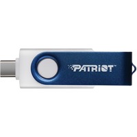 Patriot Xporter X550 64GB, USB-stik Blå/Hvid
