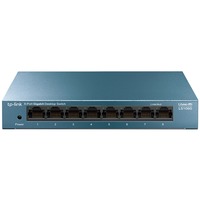 TP-Link LS108G netværksswitch Ikke administreret Gigabit Ethernet (10/100/1000) Blå Blå, Ikke administreret, Gigabit Ethernet (10/100/1000)
