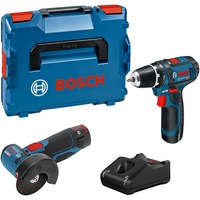 Bosch 12V Profi sæt GSR 12V-15, GWS 12V-76 Combo Kit, Værktøjssæt Blå
