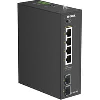 D-Link DIS-100G-06P netværksswitch Ikke administreret L2 Gigabit Ethernet (10/100/1000) Strøm over Ethernet (PoE) DIN rail Sort Ikke administreret, L2, Gigabit Ethernet (10/100/1000), Strøm over Ethernet (PoE), DIN rail