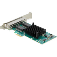 DeLOCK PCI Express x1 til 4 x RJ45 Gigabit LAN i350, Netværkskort 