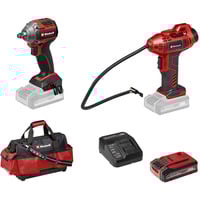 EINHELL Professionelt maskinsæt TP-CW 18/260 + CE-CC 18 Kit, Schlagskruemaskine Rød/Sort