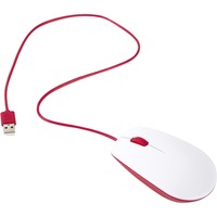 Raspberry Pi Foundation SC0165 mus Ambidextrous USB Type-A Optisk Hvid/Rød, Ambidextrous, Optisk, USB Type-A, Rød, Hvid